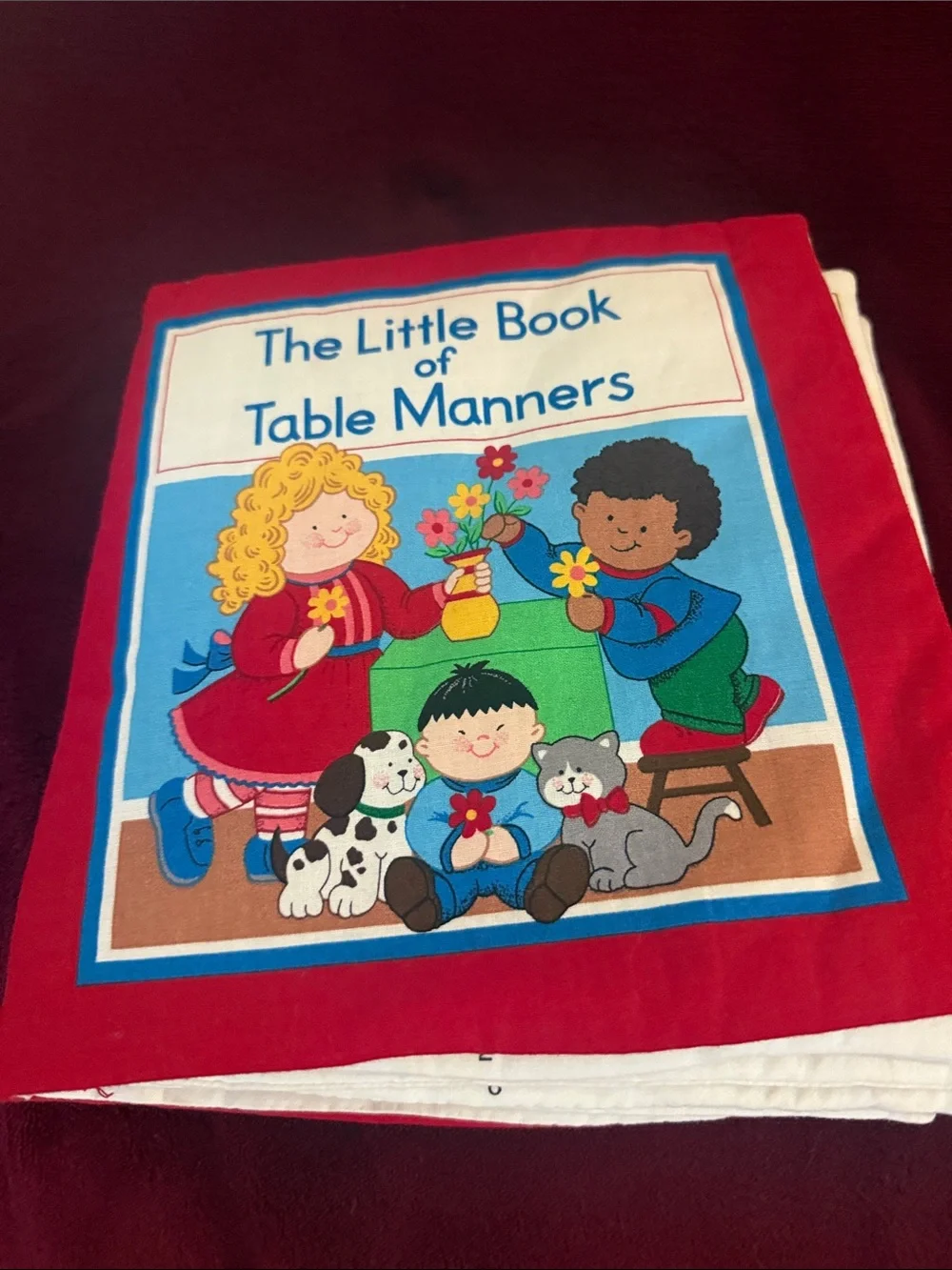 The Little Book of Table Manners Soft Cloth Kids Toy - Red